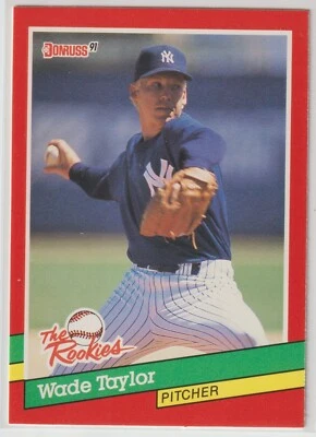 1991 Donruss The Rookies - WADE TAYLOR - RC #34 - New York Yankees (B) - Image 1 of 2