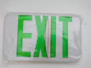  EXIT Sign Lighting Green Low Profile LED W/Extra Cover *No Hardware Included* - Picture 1 of 4