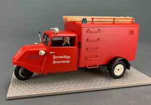 1:32 Hubner #7003 Tempo Hanseat 3 wheel Fire Department Vehicle D0785 LZ - Picture 1 of 10