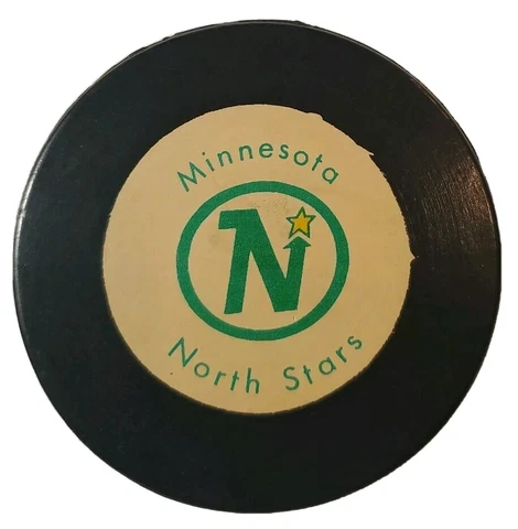 1972-74 NHL MINNESOTA NORTH STARS BILTRITE SLUG RUBBERIZED LOGOS OFFICIAL PUCK Cover