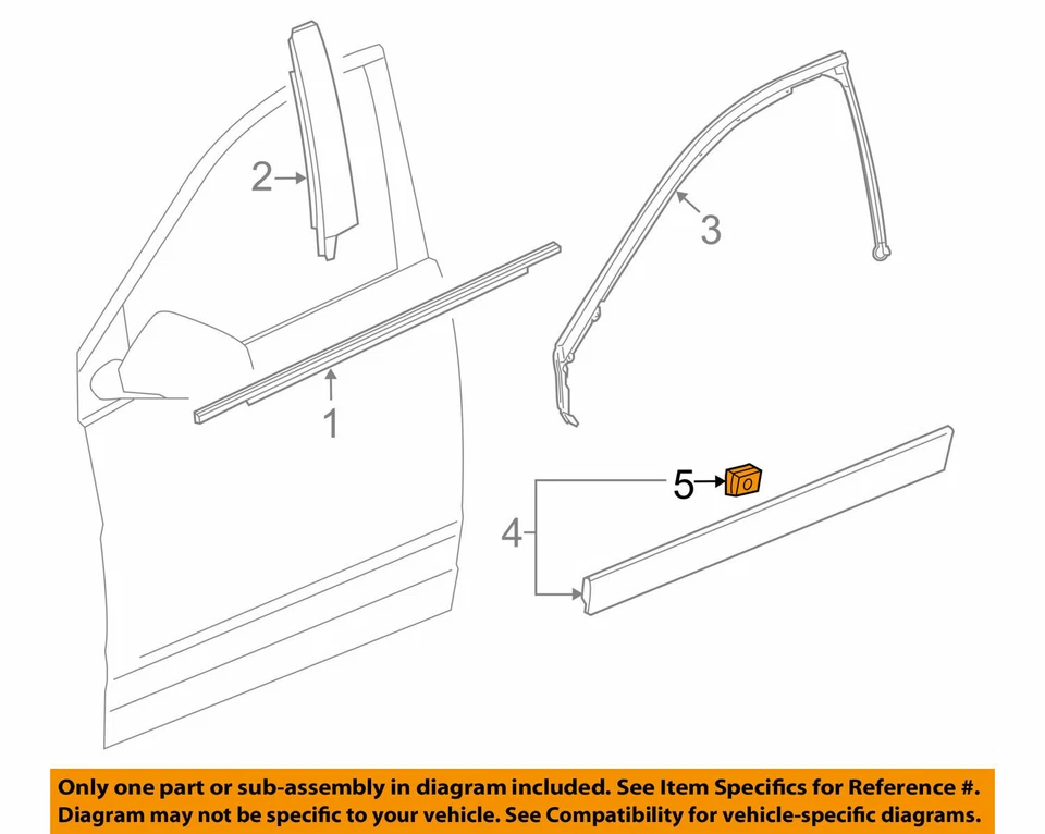 Retenedores de moldura inferior para puerta delantera Cadillac GM OEM 2010-2016 SRX 11570846 NUEVO EN PAQUETE (2 Foto 1 de 1