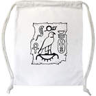 'Bird Hieroglyph' Drawstring Gym Bag / Sack (DB00019337)