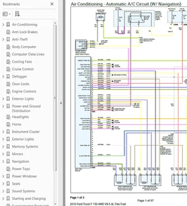 Ford F-150 2010 Color Wiring Diagrams Schematic V8 5.4L 4WD - Picture 1 of 1