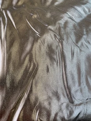 Silver Metallic Stretch Fabric 1.5 Yards By 40” New - Image 1 of 3