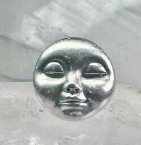 Gesichtsring Mondgesicht Handarbeit Kunsthandwerk Band Gr. 8 figürlich Sterling Silber Damen - Bild 1 von 11