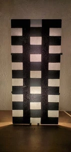 Vintage IKEA Gyllen Black White Checkers 3D Wall Mounted Light Art Piece Y2K - Picture 1 of 11