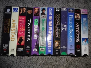 Lot of 12 VHS Movies - Drama, Sports and Classics Good Will Hunting ET and more - Picture 1 of 2
