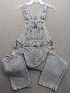 Old Navy Denim Bib Overalls Womens SZ 8 Distressed Comfort 100% Cotton Boho Y2K - Picture 1 of 15