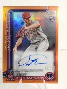 2025 Topps Chrome Jack Kochanowicz Auto Orange /25 Angels RA-JKO Rookie RC - Bild 1 von 2