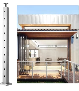 VEVOR Cable Railing Post Level Deck Stair Post 36x0.98x1.97 Br Stainless 8CT!!! - Picture 1 of 8
