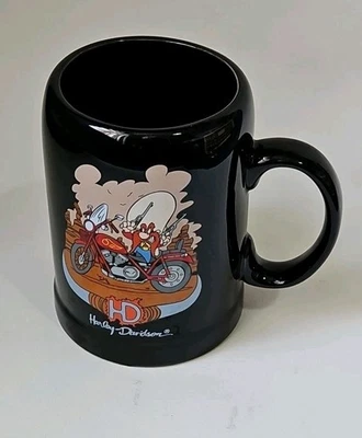 Warner Bros - Yosemite Sam & Harley Davidson ceramic tankard mug stein 1993 - Image 1 of 4