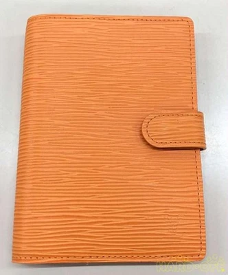 Louis Vuitton Authentic 14.5 cm Notebook Cover Epi Orange Agenda Made in Spain - Image 1 of 4