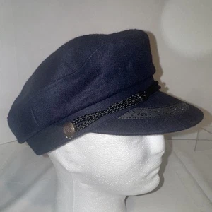 Gorra de Pescador Nauticalia Lana Azul Marino Talla 58 Cm Estilo Griego - Hecha en Inglaterra - Imagen 1 de 9