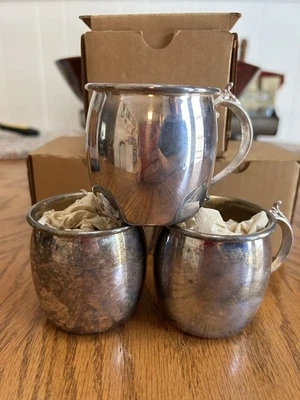 Tazas perforadoras Towle vintage chapadas en plata (lote de 3) 2,5", dos tienen pátina. Ver fotos Foto 1 de 4