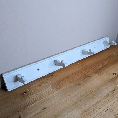 Vintage Coat Hooks Wall Mounted Handmade Hat Hallway Wooden 4 Hooks  - Image 1 of 4