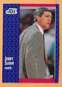 JERRY SLOAN UTAH JAZZ #202 FLEER 1991 - Picture 1 of 2