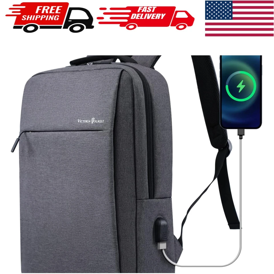 Versátil mochila de viaje para computadora portátil de 15,6 pulgadas - regalo funcional y elegante para todos Foto 1 de 4