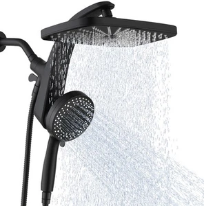 High Pressure Rain Shower Head: Upgrade Shower Heads with Handheld Spray Comb... - Picture 1 of 8