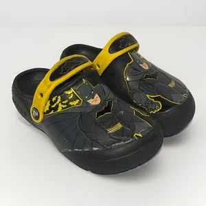 DC Comics Crocs Children's Size 12 Clogs Batman Slip On Shoes Black - Picture 1 of 6