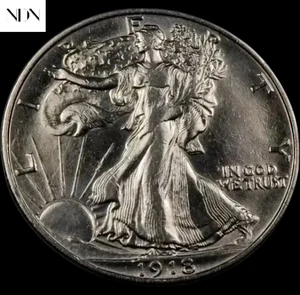 1918-S Walking Liberty Half Dollar - Choice Almost Uncirculated AU - 90% Silver - Picture 1 of 2