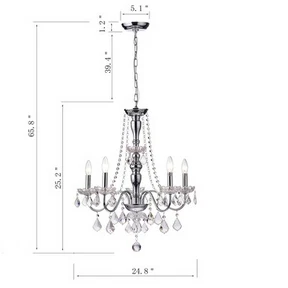 HD Direct 5 -Light Polished Chrome Modern/Contemporary Crystal - Image 1 of 4