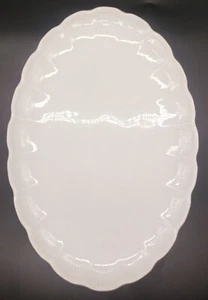 Vintage Kaiser Germany Romantica 12.5 Inch White Platter Embossed Glossy - Picture 1 of 11