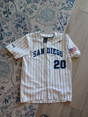 San Diego Toreros Nike Team Game Jersey Baseball Men's Sz LARGE #20 TEAM ISSUED Cover