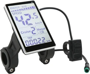 LCD Display E-Bike Speedometer 5 Pin 24V 36V 48V Electric Scooter Control Panel - Picture 1 of 12