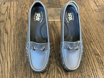 SAS Tripad Серебряный кожаный мокасины мокасины поскользнуться на туфли женщин США 5,5 WW - Изображение 1 из 4