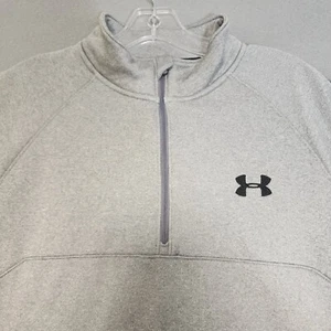 Felpa con cappuccio Under Armour da uomo grande pullover grigio tasche laterali con cerniera - Foto 1 di 24