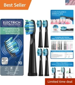 5 Black Replacement Heads for Fairywill Electric Toothbrush FW Series - Picture 1 of 10