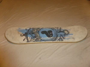 VINTAGE PREMIER SNOWSKATES SNOW SKATE DECK SKATEBOARD WOOD BOARD 33" BLUE WHITE - Picture 1 of 7