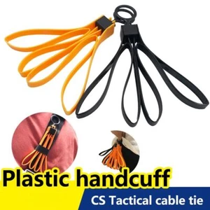 Krawatten band Kabelbinder Polizei handschellen aus Kunststoff Doppel-Flex - Picture 1 of 11