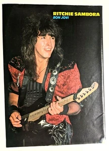 BON JOVI / RICHIE SAMBORA LIVE / MAGAZINE FULL PAGE PINUP POSTER CLIPPING (9) - Picture 1 of 3