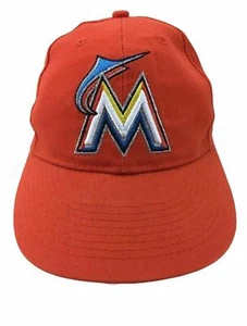 Miami Marlins Cap Hat Youth MLB Baseball Orange Adjustable Hook Loop - Picture 1 of 8