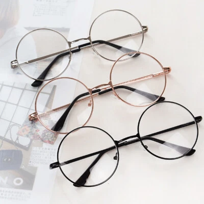 Fashion Retro Round Circle Eye Glasses Frames Men And Women Models Light Frames↷ - Image 1 of 4