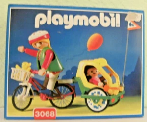 Playmobil Kinderanhänger 3068 Neu & OVP Mutter mit Kind Fahrradanhänger Rad - Bild 1 von 2