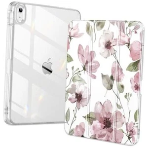 for iPad 10th Generation Case 10.9 Inch 2022, Clear Hard Back Mauve Flowers - Picture 1 of 8