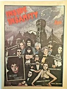 Rare Inside Insanity Rocky Horror Picture Show Magazine Volume 1 No 1 16pg 1980 - Picture 1 of 8