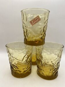 Vintage Libbey Glassware~Short Tumblers~Amber