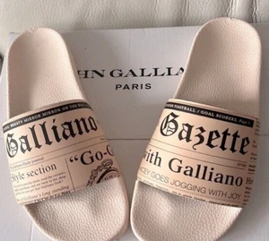 NIB John Galliano NUDE Gazette Sea Sandals Slippers size 38(7) Made in Italy - Picture 1 of 3