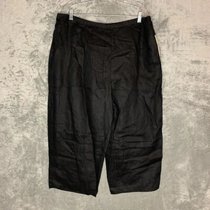 Valerie Stevens Women 100% Linen Flat Front Dart Pleat Straight Leg Capri 2X NWT - Picture 1 of 10