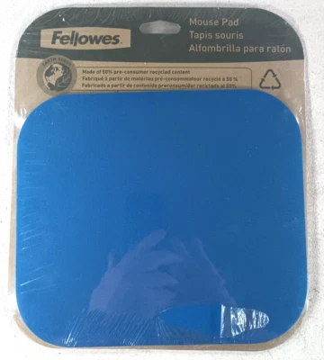 Computer Mouse Pad Blue 0.1" X 9" X 0.2" Blue Rubber Non-Slide by Fellowes - Image 1 of 3