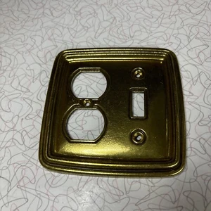 Vintage Kirsch Concord Brass Switch and Outlet Plate BF 346 - Picture 1 of 1