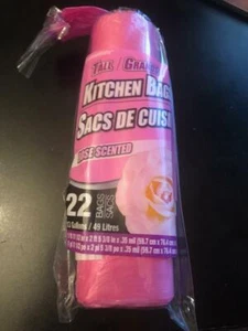 2 Scented Garbage Trash Bags 4, 7, 8, or 13 Gallons Rose Vanilla Lemon Purple - Picture 1 of 23