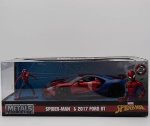 FIGURINA JADA MARVEL SPIDERMAN DIECAST 2020 SCALA 1/24 ROSSO/BLU 2017 FORD GT NUOVA - Foto 1 di 6