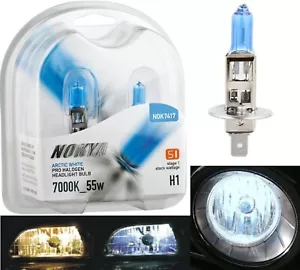 Nokya 7000K Blanco H1 Nok7417 55W Dos Bombillas Niebla Luz Repuesto Enchufe Play - Picture 1 of 12