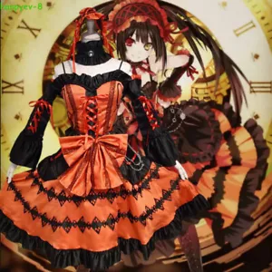 DATE A LIVE Tokisaki Kurumi Kleider Cosplay Kostüm Halloween Kleidung Requisiten Neu - Bild 1 von 6