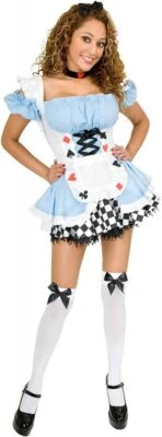Fairy Tale Alice in Wonderland Cute Blue Sexy Dress Up Halloween Adult Costume - Image 1 of 2