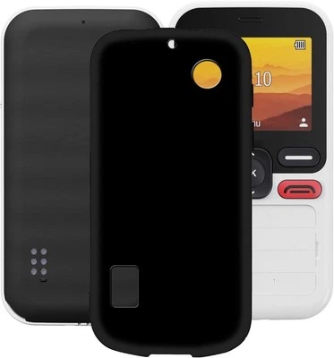 PIXFAB Für Doro Leva X10 Schutzhülle Silikon Stoßfest Armour Gel Handy - Matt Schwarz